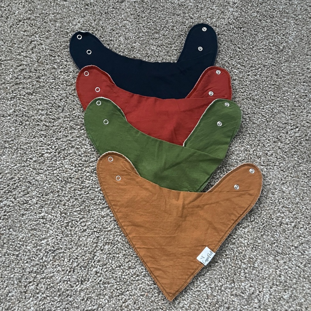 Copper Pearl Bandana Bibs (4 pack)
